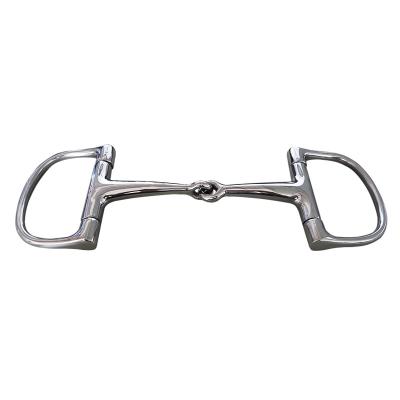 China Stainless Steel Horse D Bit Mouth Ring Size 70MM Solid Joint Horse Riding Equipment BT0414 for sale