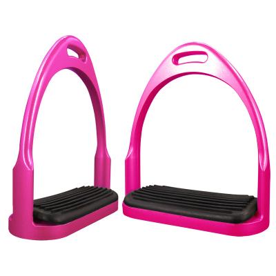 China Aluminum horse stirrup with painting. With the black rubber pedal. Size: 4 3/4