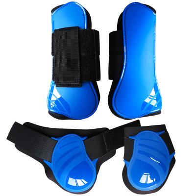 China PU shell with neoprene lining horse tendon boots, horse cannonball boots, PU shell with neoprene lining. Two pieces elastic belt.4 colors per set. for sale