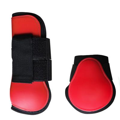 China PU shell with neoprene lining horse tendon boots, 4 pieces per set, PU shell with neoprene lining. Mixed colors are OK. for sale