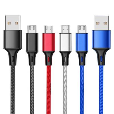 China Nylon Braided Multi Function Data Transfer Cable 2.4A USB Data Cable 100cm Quick Charging Logo Customized Micro USB C Multi Funtaion Cable For iPhone 11 for sale