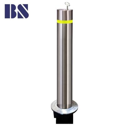 China Semi Automatic Bollard Electric Semi Automatic Manual Rising Telescopic Retractable Bollard for sale