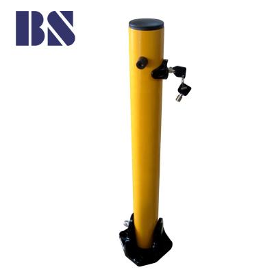 China Parking Lot Traffic Safety Manual Rising Bollard Fold Down Parking Posts Garage Bollard Lock Folding Steel Post for sale