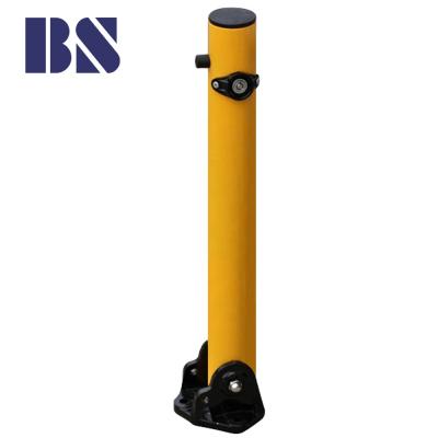 China Car Park Parking Bollard Road Barrier Posts Folding Barrier Covers Garage Bollard Post Steel Pull Up Bollard for sale