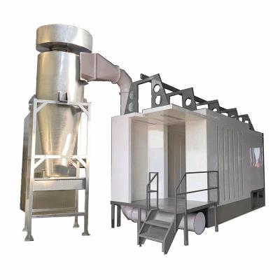 China Automatic Machinery Repair Shops Powder Coating Paint Booth System For Quick Color Change for sale