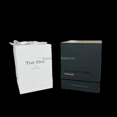 China Recycled Materials Scent Diffuser Paper Boxes With Insert Logo Printing Custom Size Drawer Type Candle Scent Packaging Votive Box for sale