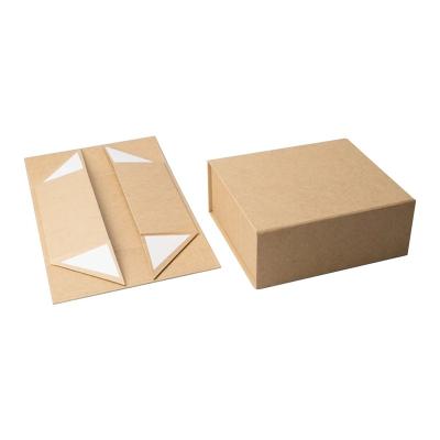 China Recycled Materials Logo No Printing Foldable Rigid Custom Gift Box Cardboard Folding Magnetic Kraft Paper Box for sale