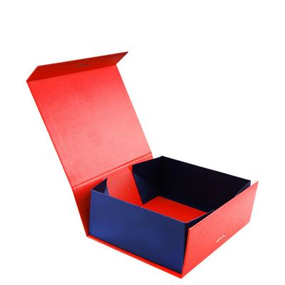 China Recycled Luxury Paper Magnet Gift Box Gament Custom Flat Packing Foldable Collapsible Clothing Tpak Logo Foldable Ribbon Closure Box Materials for sale