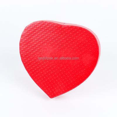 China High Quality Handmade Red Rose Heart Box Valentine's Day Gift Lid Cover And Bottom Custom Logo Chocolate Gift Packing Box With Insert for sale