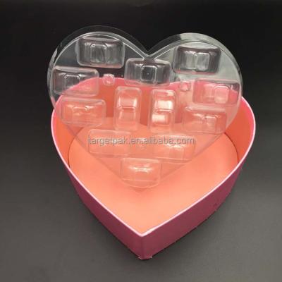 China Recyclable Fancy Rigid Empty Luxury Cake Gift Box Heart Macaron Wedding Paper Candy Packaging Heart Shaped Box With Plastic Paper Insert for sale