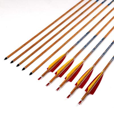 China Hunting Customized Various Type Wooden Skin Carbon Arrow Supplier Archery for sale