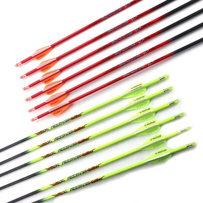 China Hunting the hottest colorful thorn 400/500/600/700/800/900/1000 identification arrow 4.2mm arc orange and yellow carbon and for sale