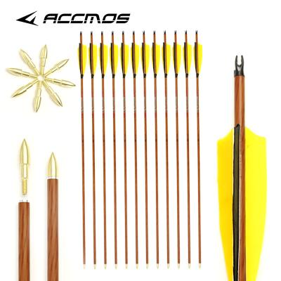 China Hunting Customized Supplier Wholesale Price Archery Various Type Of Wood Skin Carbon Arrow for sale