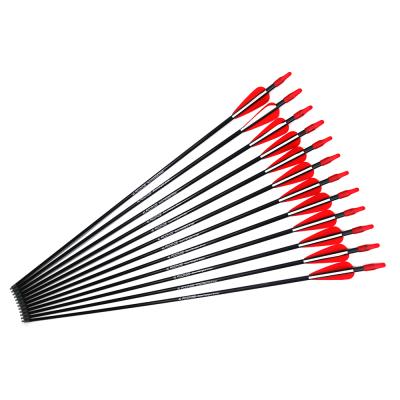 China ACCMOS Shooting Hunt Rates 7mm Archery Hunting Fiberglass Arrow with Steel Point and Plastic Feather Archery Bow for sale