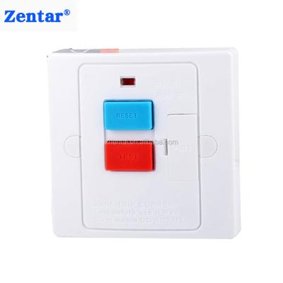 China 13A Residential / General Purpose Plastic RCD Fused Tooth Connection Unit White BS7288 CE 30mA for sale