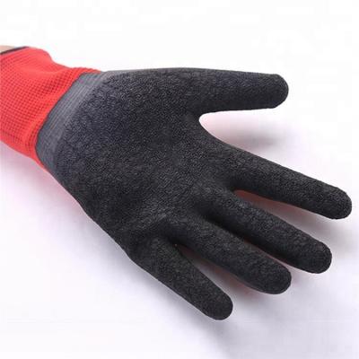 China Gardening Knitted Nylon With Latex Coated Latex Grip Gloves Handjob Gloves for sale