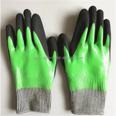 China HPPE Nitrile Gardening Double Full Coated With Anti Cut Gloves for sale