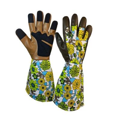 China Long Cuff Garden Work Safety Gloves Outdoor Working Gardening Use for sale