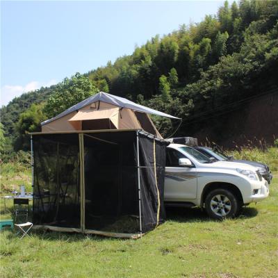 China High Quality Aluminum 1.6m Car Roof Top Tent Outdoor Camping Rear Rear Windproof Tent Soft Shell for sale