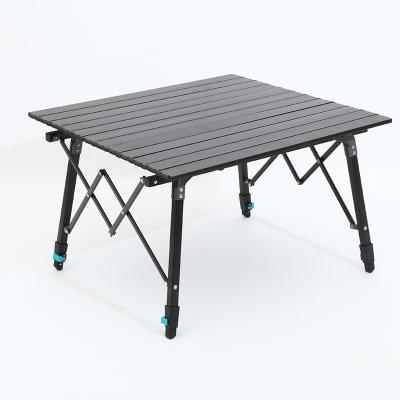 China Large Size Outdoor Aluminum Foldable Camping Picnic Table Portable Folding Picnic Table Set for sale