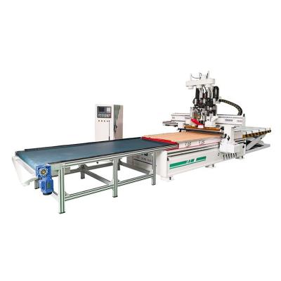 China Hotels Interesting Price Type New Coating Tool Auto Feed Switch With Drill Bank Nesting CNC Wood Router 1328 for sale