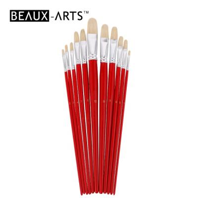 China Artist Bristle Oil Brush Hog Paint Brush Set Acrylic Oil Painting Brushes for sale