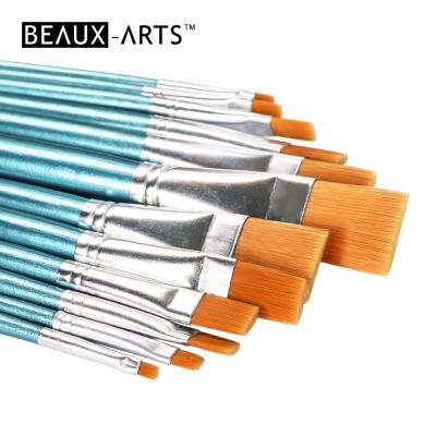 China Gouache/Water/Tempra Acrylic Color Painting Brush Acrylic Watercolor Nylon Flat Gold Oil for sale