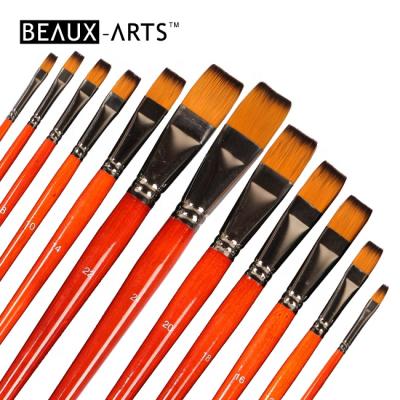 China Two-Tone Synthetic Hair Acrylic Paint Brushes Art Material Brush Set for sale