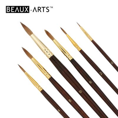 China Water Color Sand Red Hair Olive Artist Paint Brushes Watercolor Combo Brass Brushes for sale