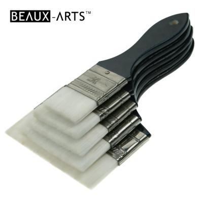 China Oil/Hair Flat Painting Brush Acrylic Extra Firm High Quality Extra Firm Nylon Professional Set Brush for sale