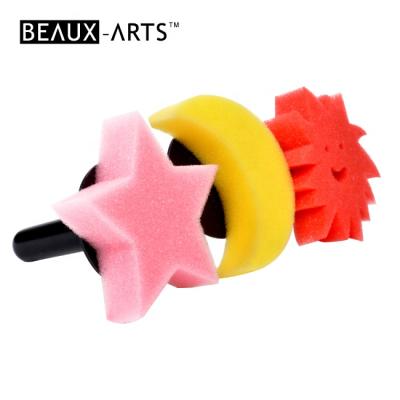 China Scum 6pcs Kids Cute Foam Stamp Early Education Graffiti Supplies Stamp Art Craft Sponge Set for sale