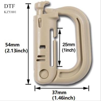 China Hardness ; Sale Adjustable Elasticity Safety D Buckle Climbing Quick Release Plastic Buckle for sale