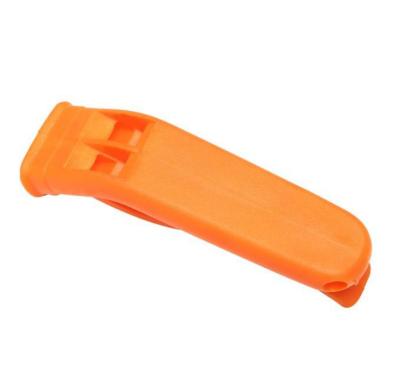 China Hardness ; Elasticity Double Hole Whistle Plastic Emergency Whistles With Lanyard Loud Crisp Sound Plastic Whistles Ideal for sale