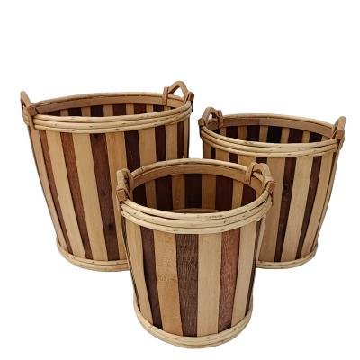 China Sustainable Handmade Shavings Flower Repurposed Indoor Home Decorative Flower Pot for sale