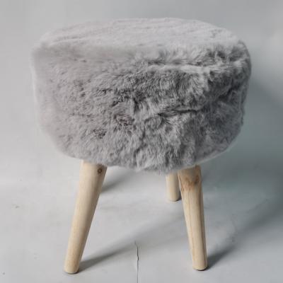 China Modern Unique Design Handmade Furniture Ottoman Stool Indoor Indoor Foot Stool With Wooden Legs for sale