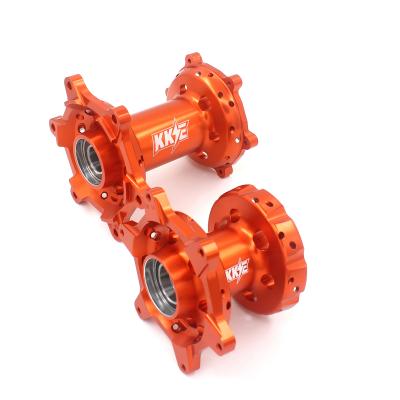 China KKE Aluminum Motorcycle Aluminum Alloy CNC Machined Hub Set Compatible With KTM Except 125 SXF 350 XC-F 450 Orange Or Blue for sale