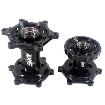 China KKE Motorcycle Aluminum Hub Set Compatible With SUZUKI RM125 RM250 2000-2008 Aluminum CNC Anodized Black for sale