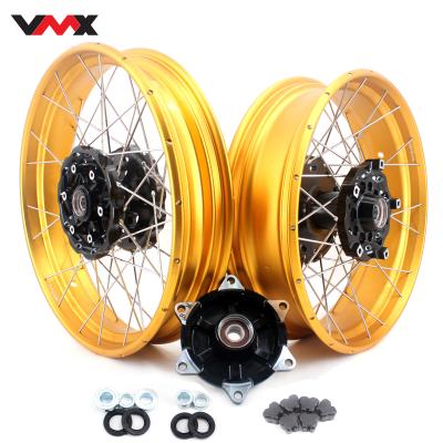 China » Wheels Tubeless Rims Replacement » 3.0*19 VMX Aluminum 6082-T6 / 4.25*17 For BMW F700GS 2012 - 2018 Hub Gold Black Rim for sale