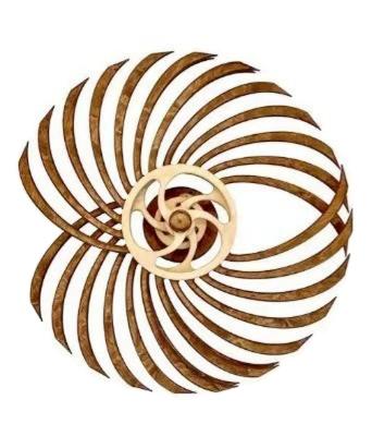 China Southwest Kinetic Sculpture 3D Rotating Geometric Pattern Wall Decoration Wood Products Pendulum Stand Decorations For Home for sale