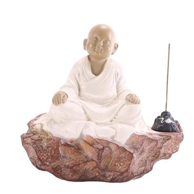 China Cute Chinese Bonze Statue Chinese Popular Hot Sale Home Decor Buddha Statue Incense Monk Figurines Fengshui Buddha for sale