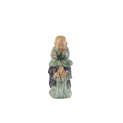 China Dropshipping Cute Chinese Monk Bonze Popular Hot Sale Agent Home Decor Buddha Statue Fengshui Buddha Statue Shaolin Figurines From China for sale