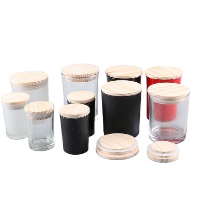 China Gift & Wholesale Empty Scented Craft Candle Cup Color With Lid 200ml300ml Candlestick Cup Candle Jar for sale