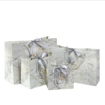 China Gray Marble Gift Bag High Quality Recyclable for Christmas/Wedding/Baby Shower/Birthday Gifts Gift Packing Box for sale