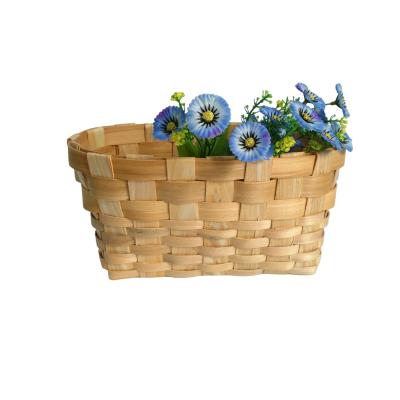 China Viable Wholesale Wooden Woven Japanese Style Ellipse Bread Snack Basket Household Tableware Storage Basket for sale