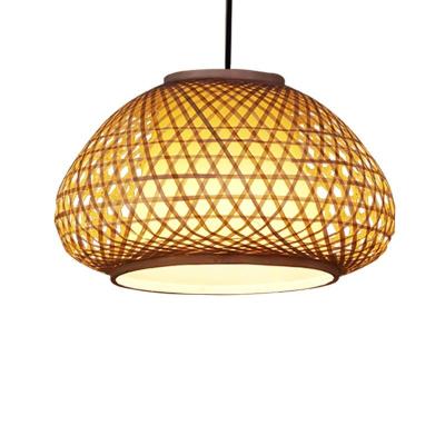 China Minimalist Handwoven Mushroom Bamboo Lanterns Suitable for Hotels Restaurants and Cafes Bamboo Lampshades for sale