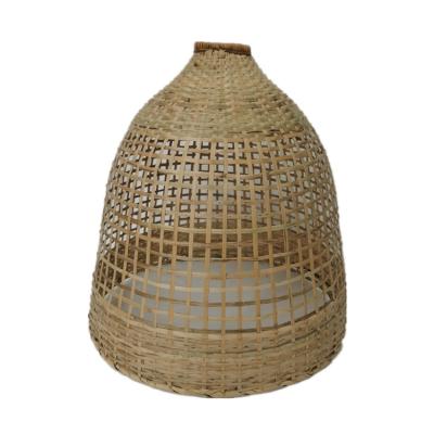 China Antique Handmade Natural Woven Lamp Wicker Bamboo Rattan Pendant Light for sale