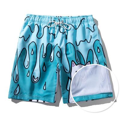 China Windproof Mens Swim Shorts Trunks Beach Board Shorts Swimming Pants Swimwear Men Running Sports Surfing Shorts for sale