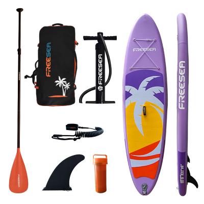 China iSUP waterproof surfboard FREESEA padel inflatable surf stand up paddle board isup yoga board for Lady for sale