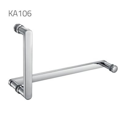 China Easy To Install And Durable Good Prices Glass Door Handle Polish Finish 304 Stainless Steel Shower Door Pull Handle For Bathroom Shower Room for sale