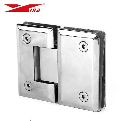 China When rotating the door 25Â ° Casting SS 304 180 Degree Shower Door Pivot Hinge 8mm-12mm Satin Finish Glass To Bathroom Glass Hinge For Hotel And Apartment for sale